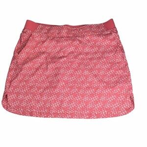 Cypress Club Women's Coral Polka Dot Elastic Waist Golf Skort Size XL